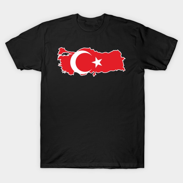 Turkey map flag designs T-Shirt by D_designs